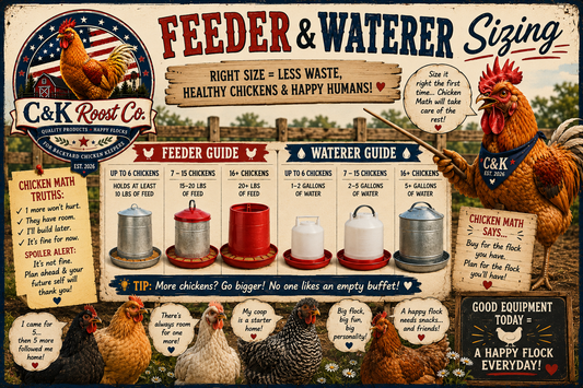 Feeder & Waterer Sizing for Your First Backyard Flock — C&K Roost Co.