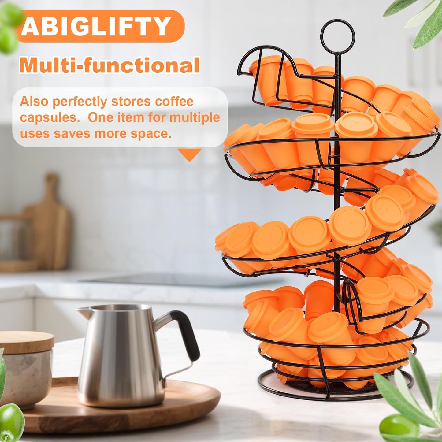 Spiral Metal Egg Holder Countertop, Fresh Egg Holder Countertop,Egg Storage for Countertop, Spiral Egg Storage Display Rack for Kitchen,Farmhouse