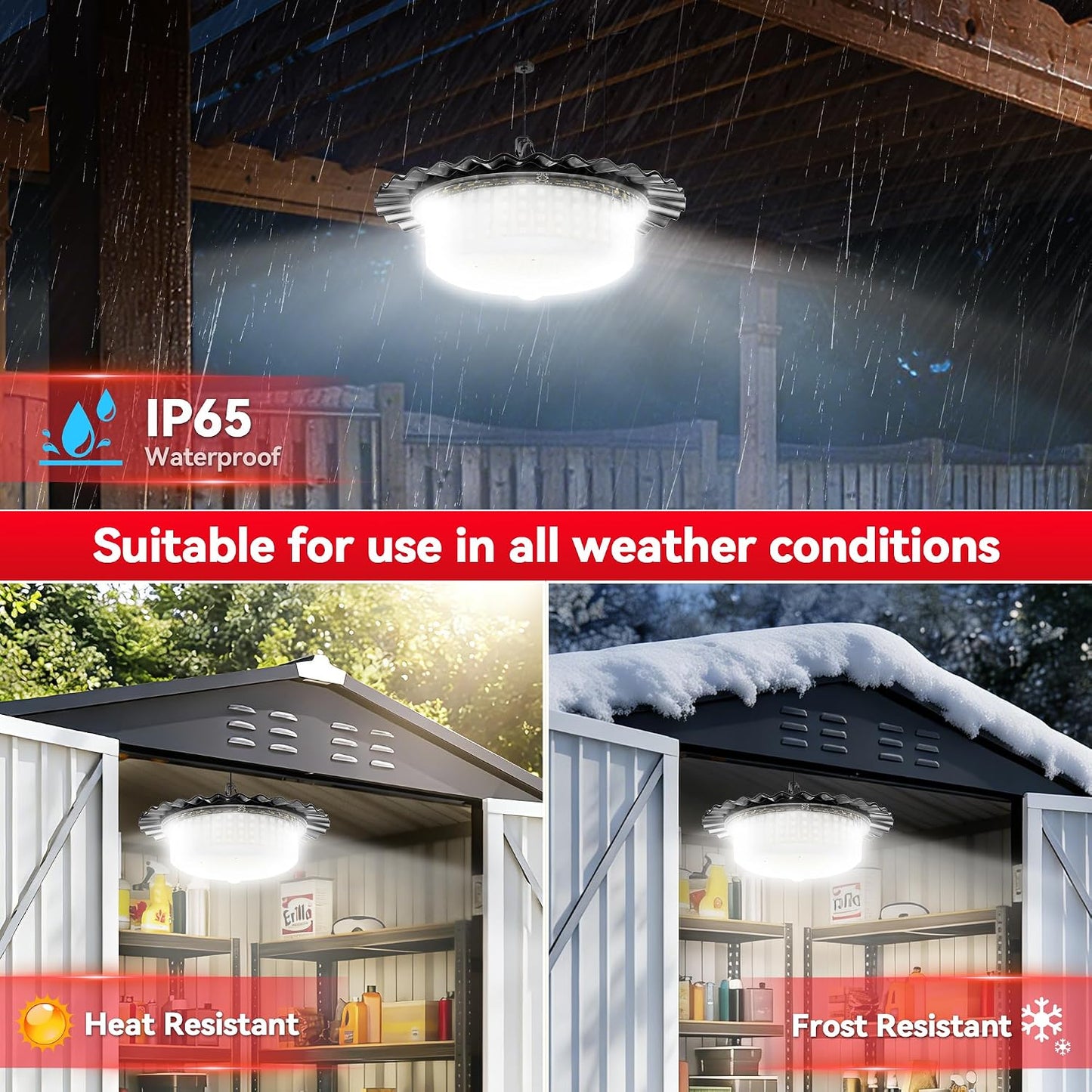 Solar Shed Light Indoor Outdoor, 396LED 360° Lighting Waterproof Solar Powered Pendant Light with Motion Sensor, 5 Modes, Remote & Timer, for Home Shed Chicken Coop Barn Shop Gazebo Garage