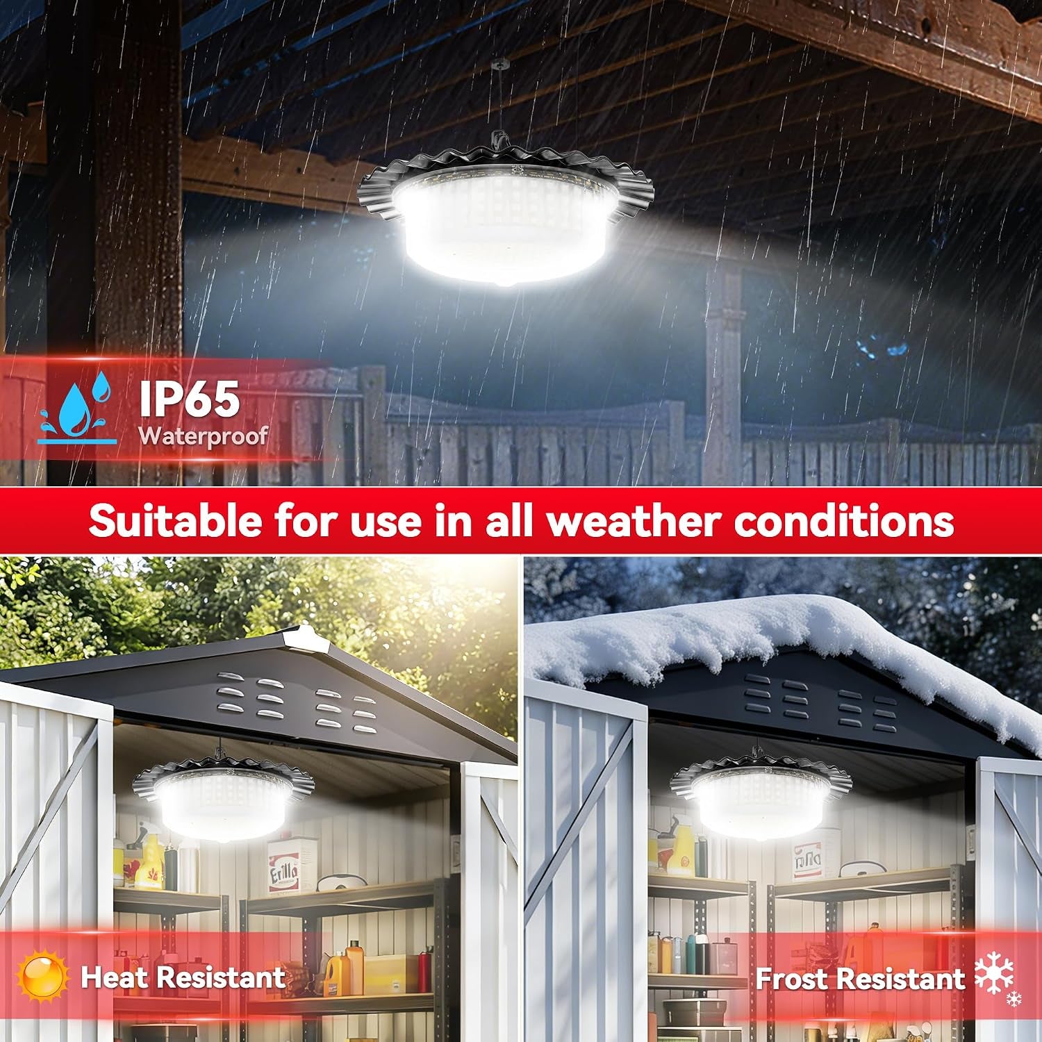 Solar Shed Light Indoor Outdoor, 396LED 360° Lighting Waterproof Solar Powered Pendant Light with Motion Sensor, 5 Modes, Remote & Timer, for Home Shed Chicken Coop Barn Shop Gazebo Garage