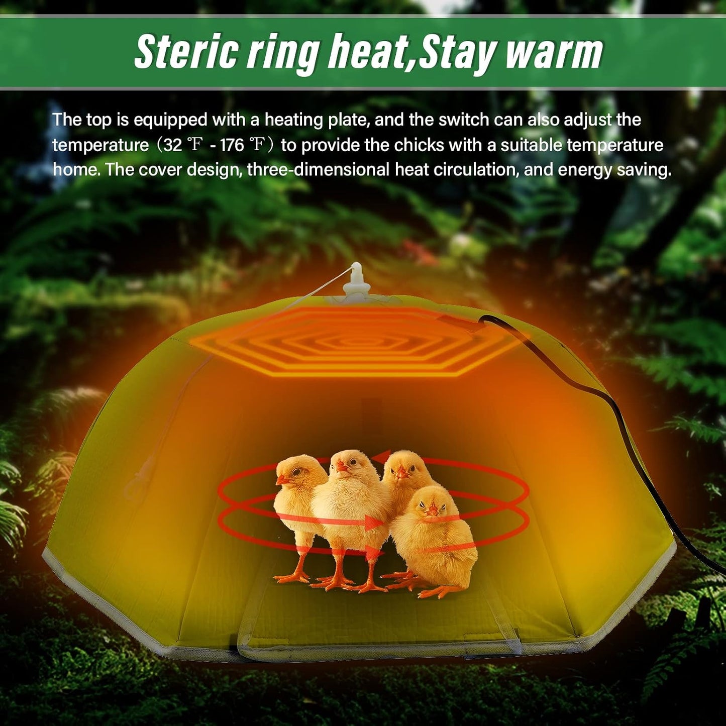 Chicken Brooder Box for Chicks Brooder Plate Chick Heater Warmer for 10 Newborns Baby Chicken Supplies for Chicks Duckling Quail Goose Poultry Bird Breeding Box
