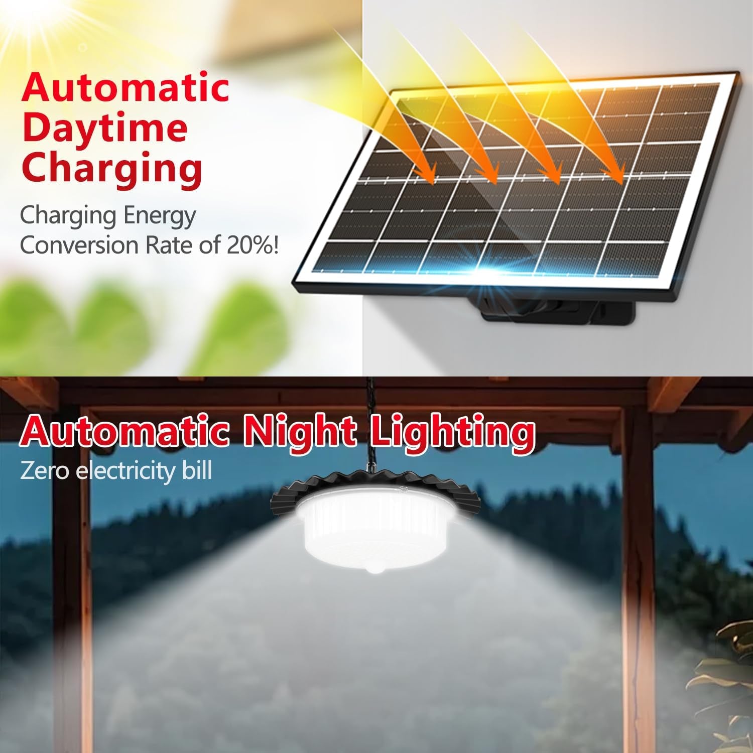 Solar Shed Light Indoor Outdoor, 396LED 360° Lighting Waterproof Solar Powered Pendant Light with Motion Sensor, 5 Modes, Remote & Timer, for Home Shed Chicken Coop Barn Shop Gazebo Garage