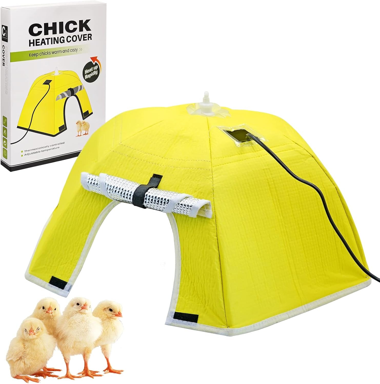 Chicken Brooder Box for Chicks Brooder Plate Chick Heater Warmer for 10 Newborns Baby Chicken Supplies for Chicks Duckling Quail Goose Poultry Bird Breeding Box