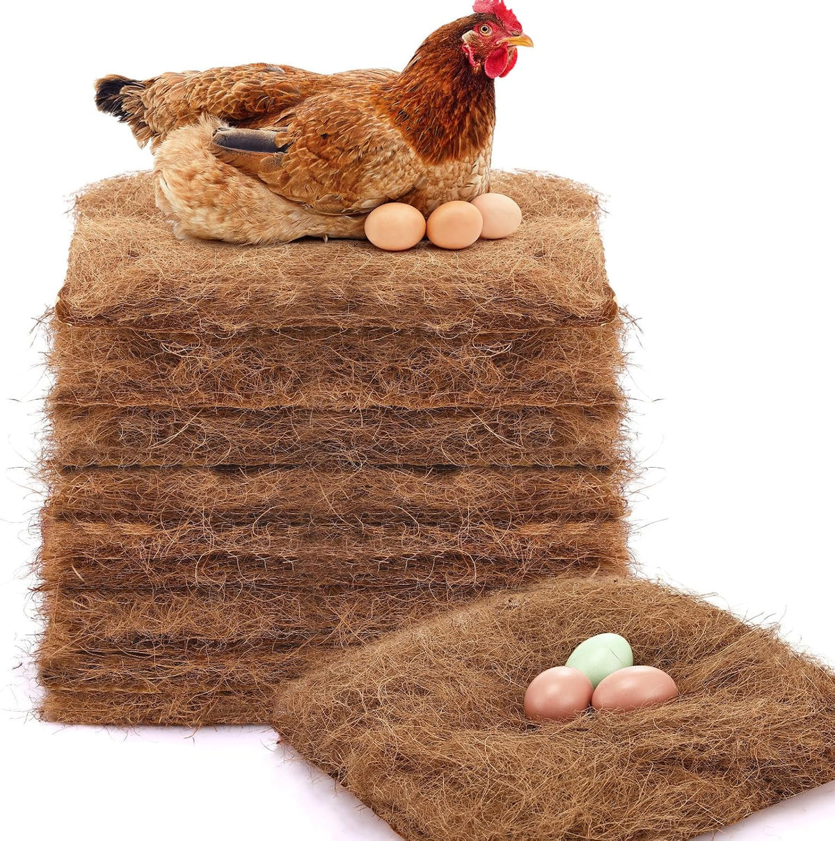 3-Pack Coconut Coir Chicken Nesting Pads