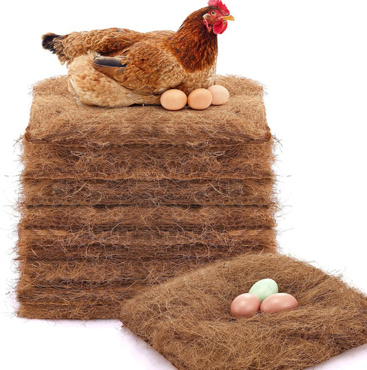 Chicken Nesting Box Pads Laying Hen Chicken Coop Bedding,3 Pack | Chicken Laying Hens Pads, Coconut Fiber Henhouse Nesting Boxes Bulk, for Chicken Accessories Supplies