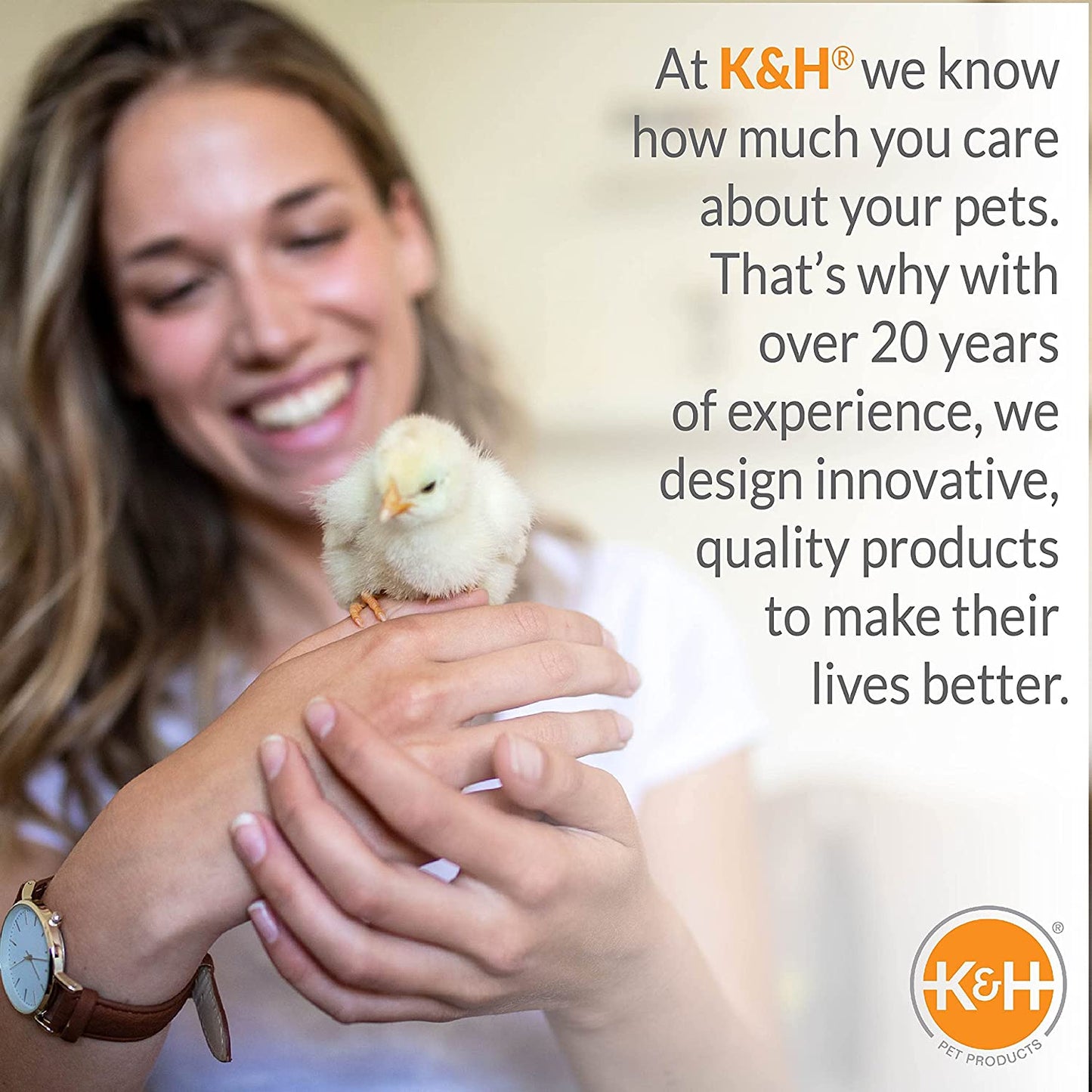 K&H Brooder Plate, Thermo-Poultry Brooder, Safety Listed, Large 40 Watts | Chicken Coop Heater with Safety Light, Adjustable Heat Plate for Chicks, Warms up to 30 Chicks, Gray/Orange