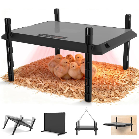 75W Smart Chick Brooder Plate with Timer & Adjustable Heat