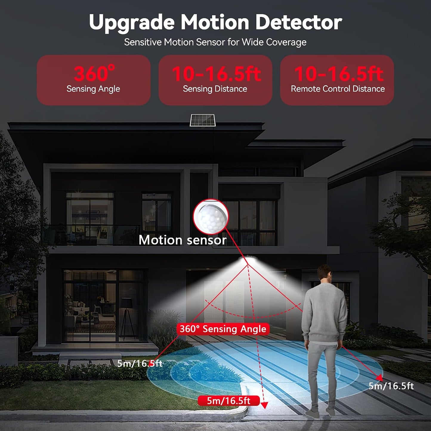 Solar Shed Light Indoor Outdoor, 396LED 360° Lighting Waterproof Solar Powered Pendant Light with Motion Sensor, 5 Modes, Remote & Timer, for Home Shed Chicken Coop Barn Shop Gazebo Garage