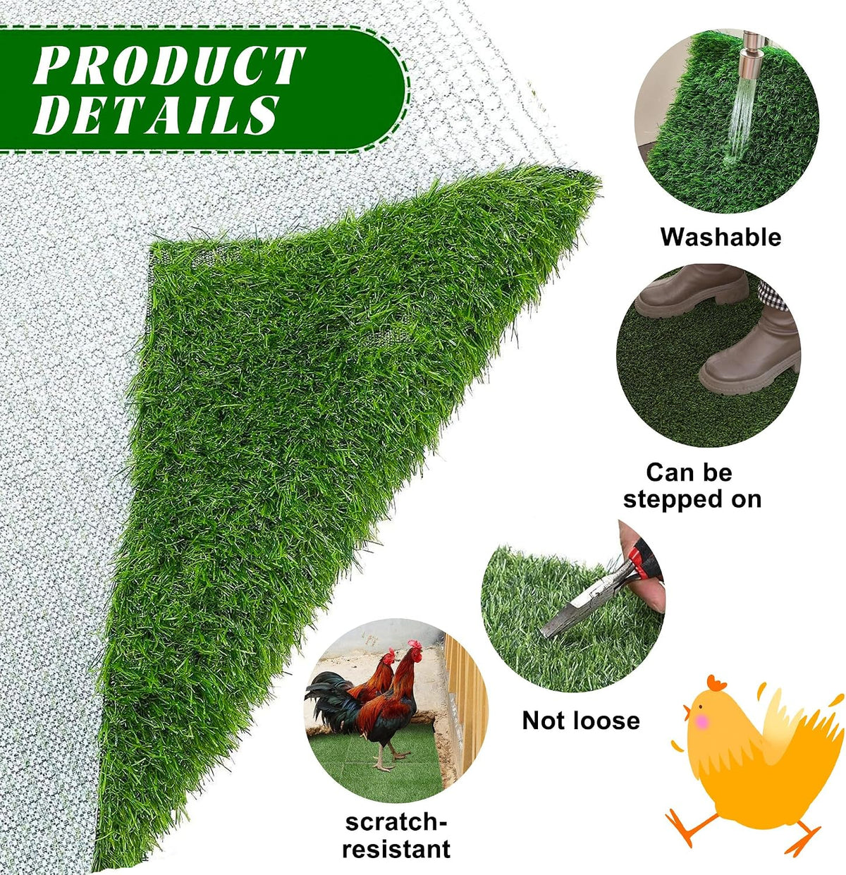 Washable 13-inch chicken nesting pad