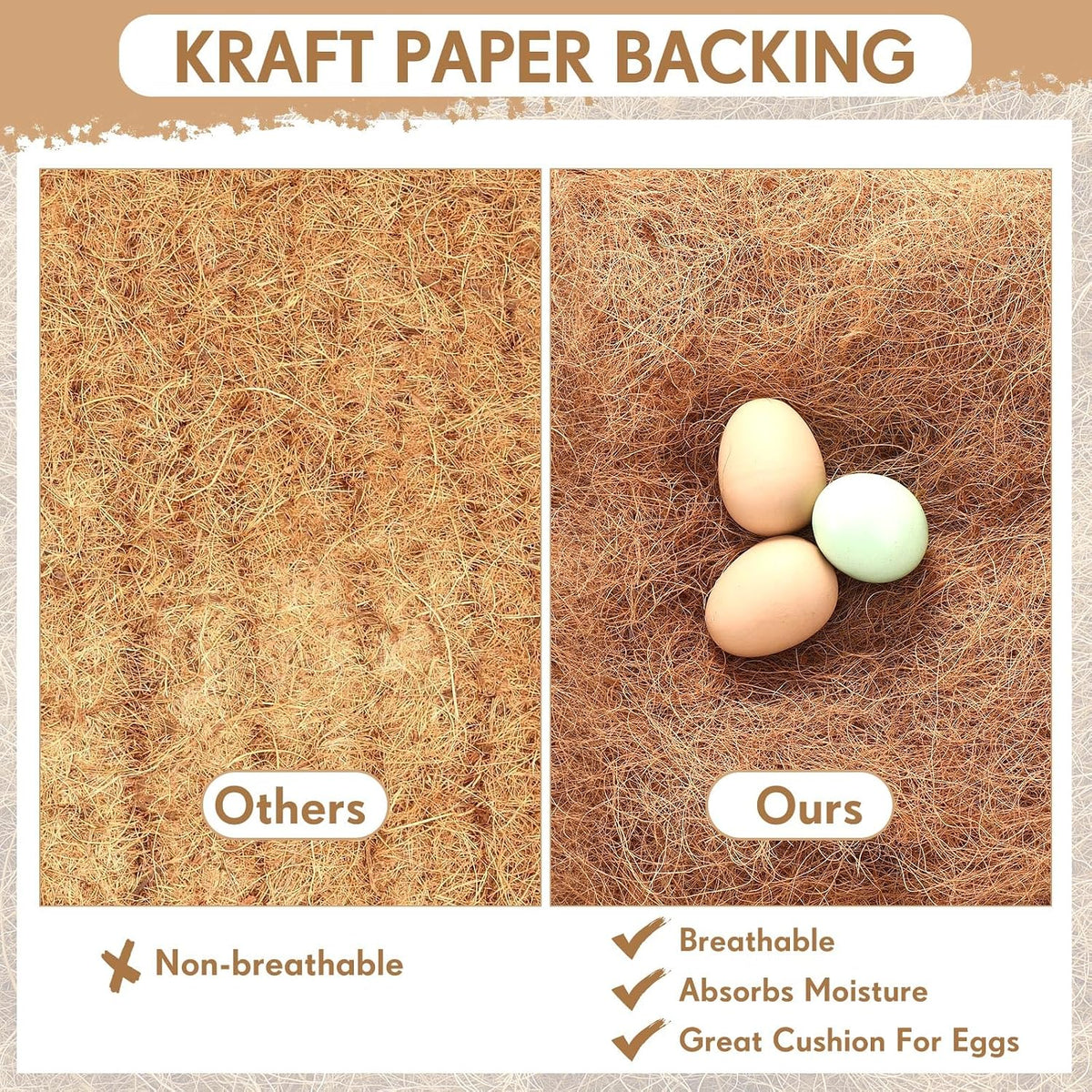 Coconut coir chicken nesting pad