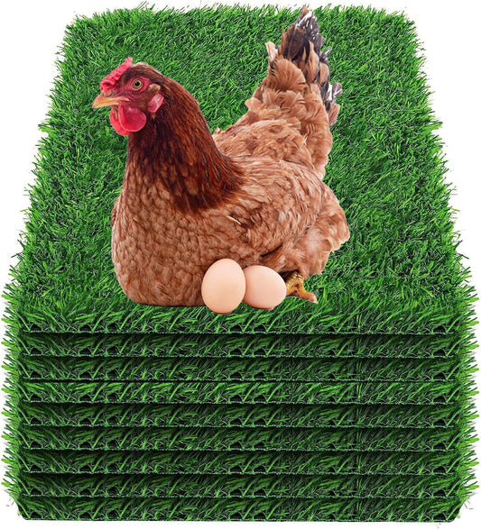 9Pcs Nesting Pads for Chicken Coop Upgraded Washable Chicken Laying Pads Reusable Nest Box Pads Durable Chicken Nesting Pads TPU Material（13 * 13In）