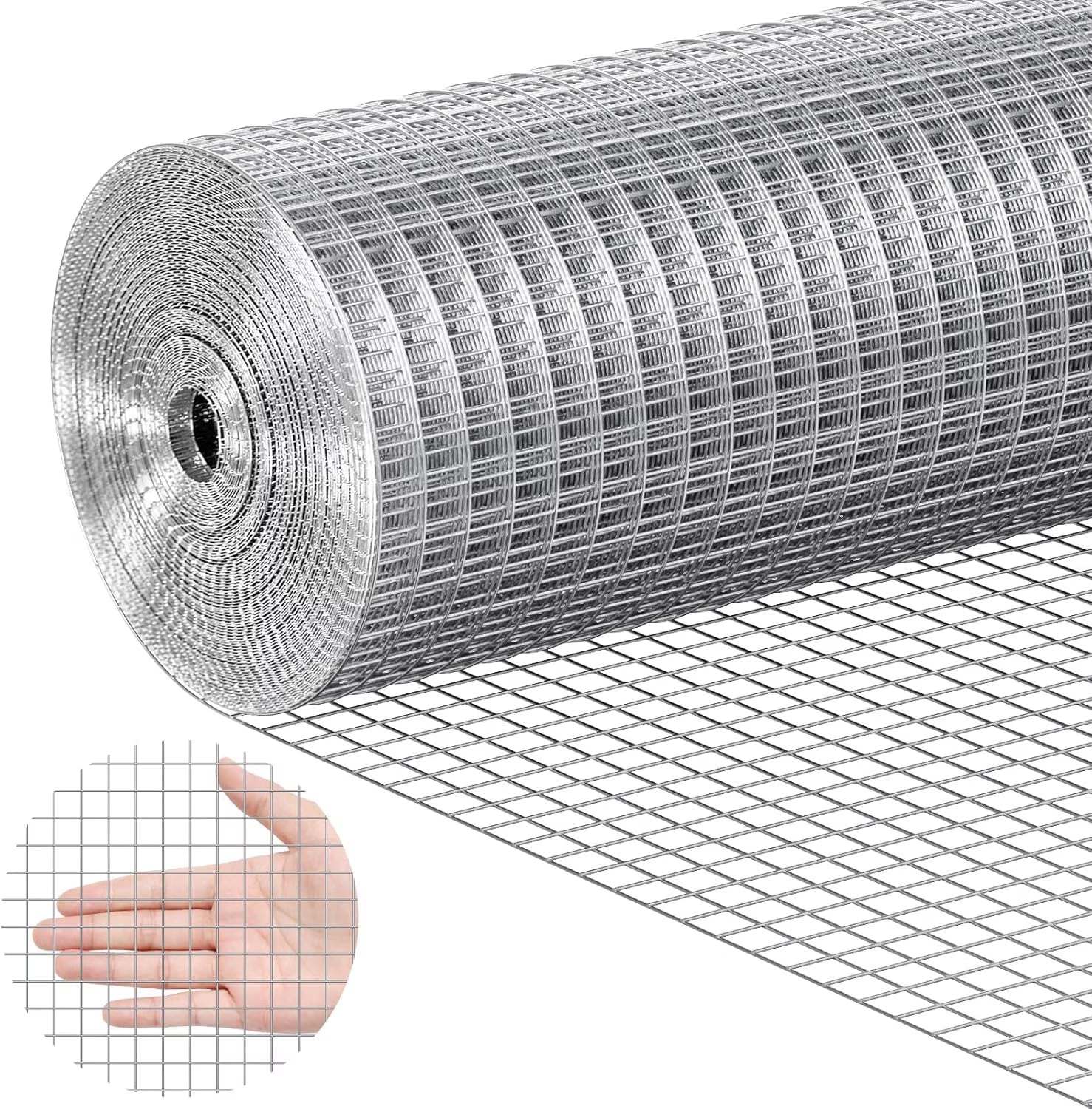 1/2" Hardware Cloth – 48" × 100' 19-Gauge Galvanized Mesh