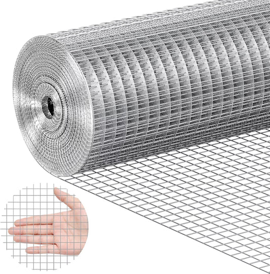 1/2" Hardware Cloth – 48" × 100' Galvanized Wire Mesh for Chicken Coops & Runs