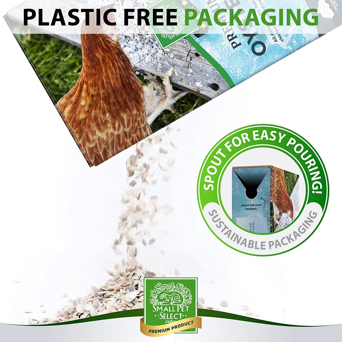 '- 100% Flaked Oyster Shell, Calcium Supplement for Chickens, and Ducks, 5Lb