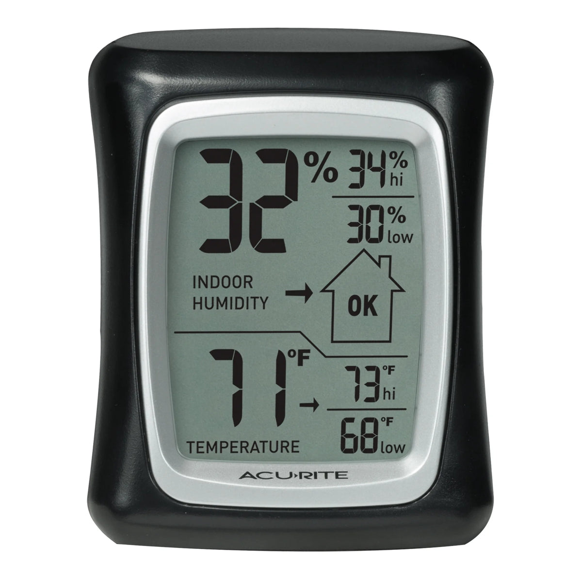 AcuRite digital thermometer and hygrometer for monitoring chicken coop temperature and humidity
