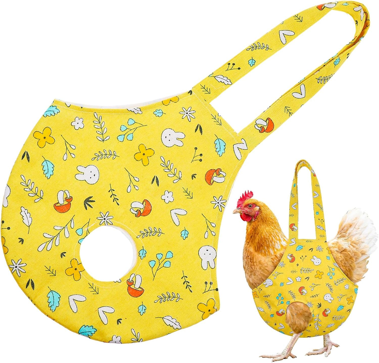 Waterproof Chicken Holder Bag, Chicken Carrier with Handle | Chickens Sling for Traveling, Hiking, Driving, Chickens Medic Bag for Hen Rooster Poultry Transport (Yellow Mix Color)