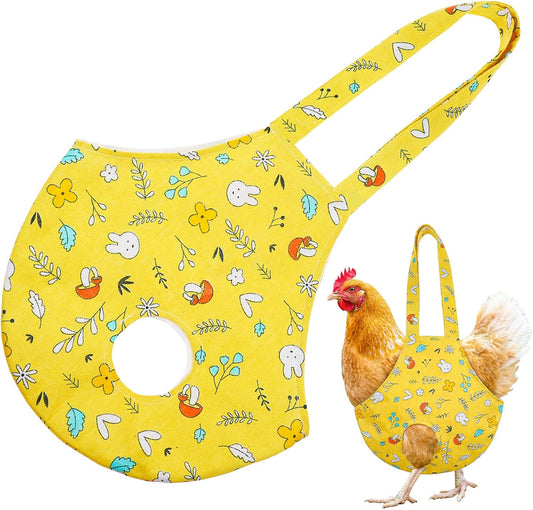Waterproof Chicken Holder Bag, Chicken Carrier with Handle | Chickens Sling for Traveling, Hiking, Driving, Chickens Medic Bag for Hen Rooster Poultry Transport (Yellow Mix Color)