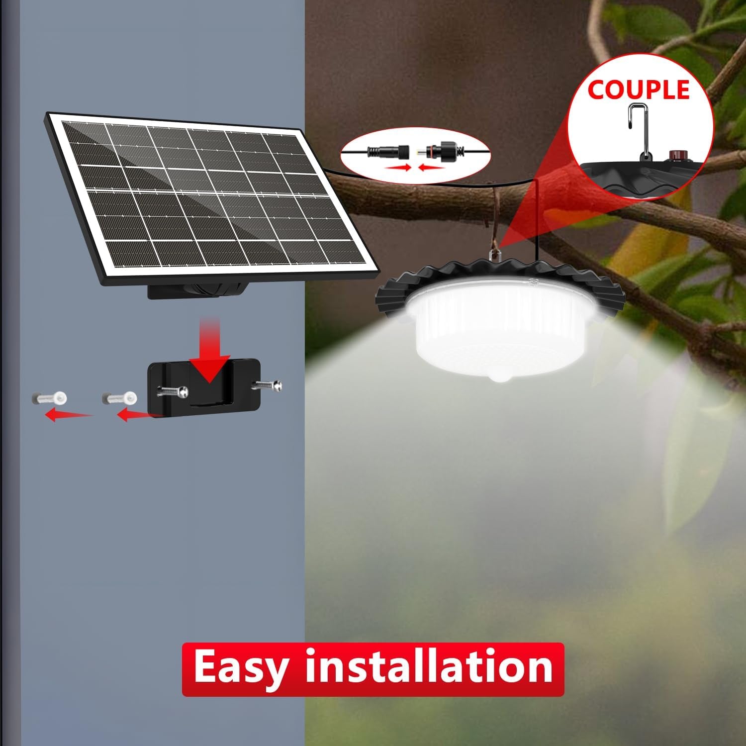 Solar Shed Light Indoor Outdoor, 396LED 360° Lighting Waterproof Solar Powered Pendant Light with Motion Sensor, 5 Modes, Remote & Timer, for Home Shed Chicken Coop Barn Shop Gazebo Garage