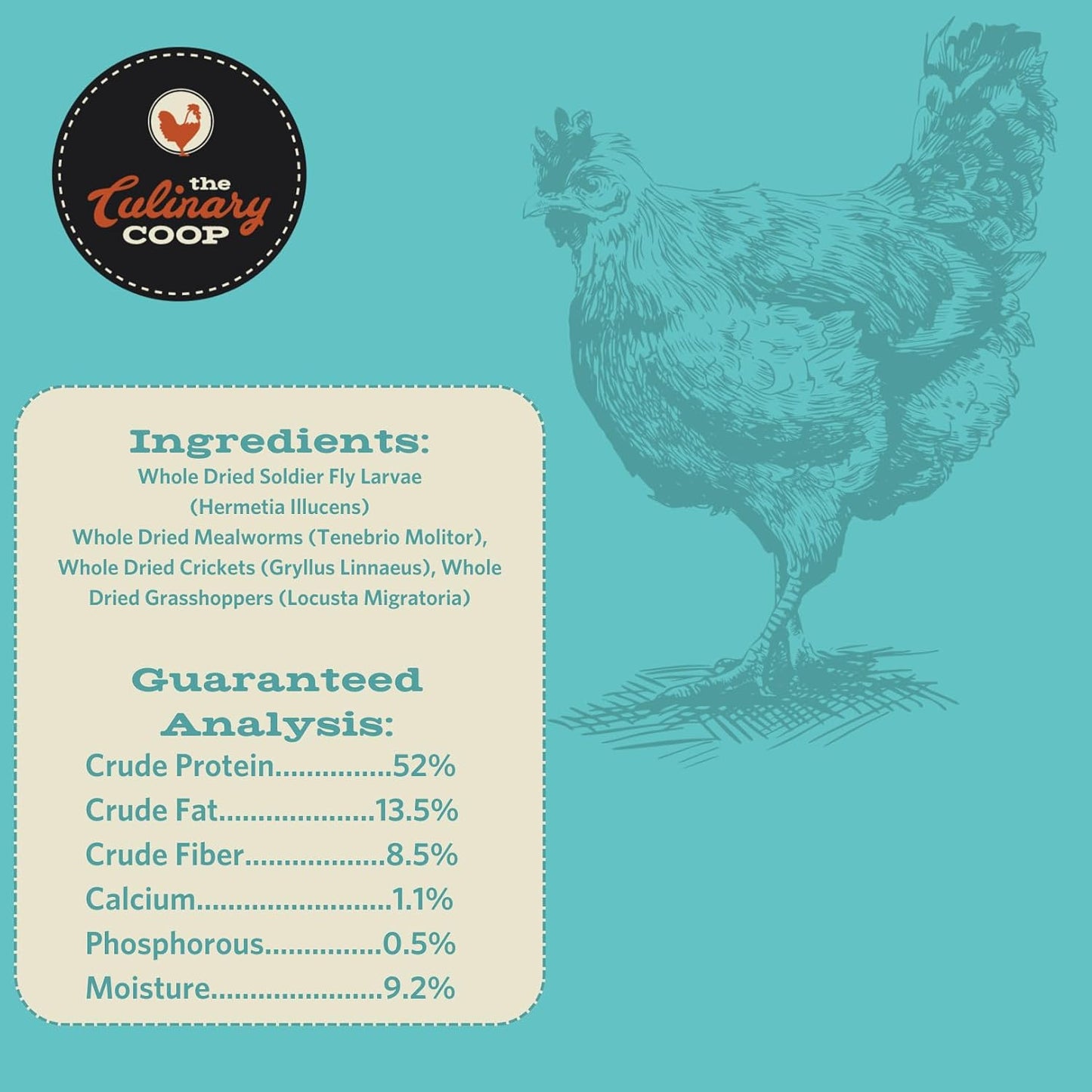 Culinary Coop Premium Chicken Treats, Dried Insect Trail Mix, 20 Oz