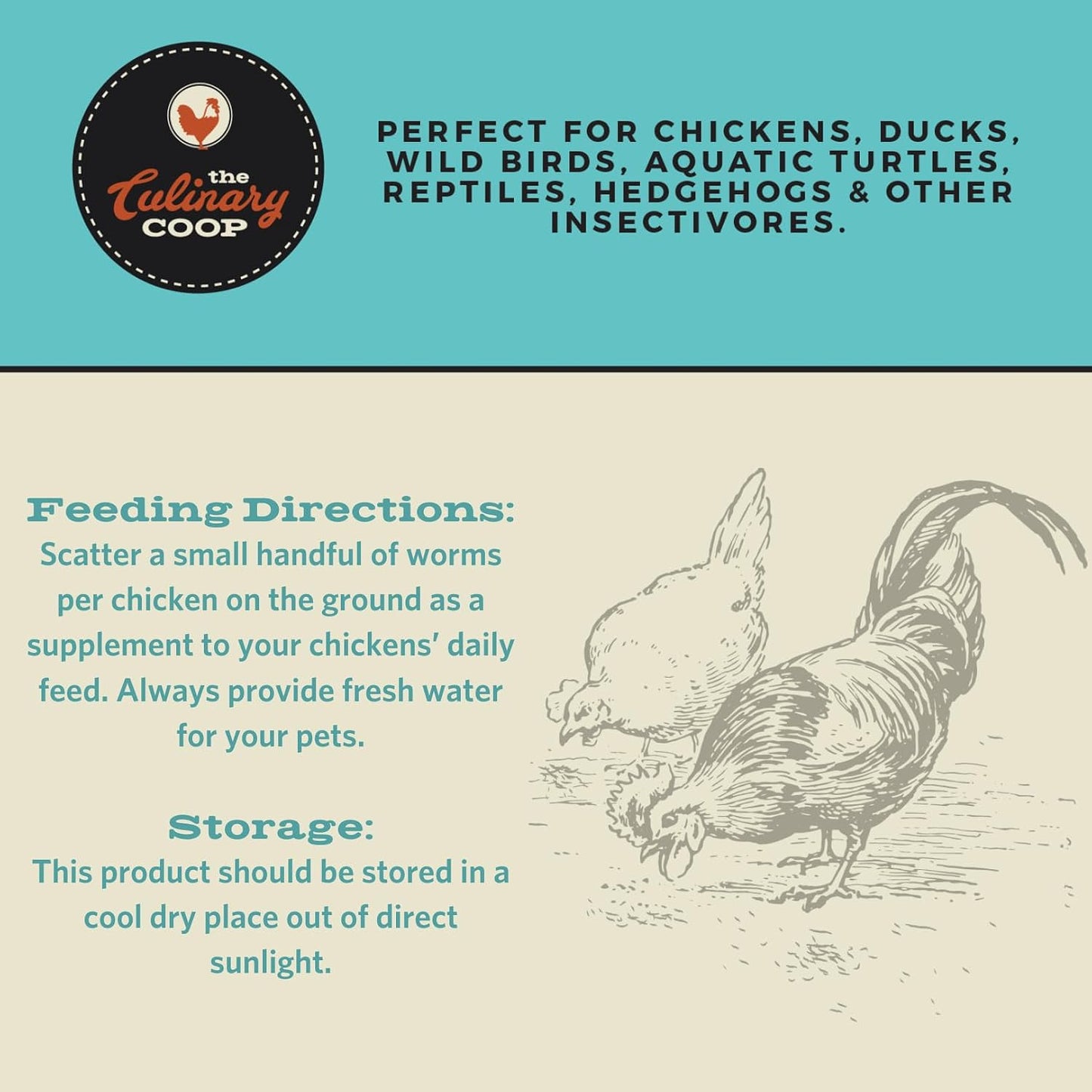 Culinary Coop Premium Chicken Treats, Dried Insect Trail Mix, 20 Oz