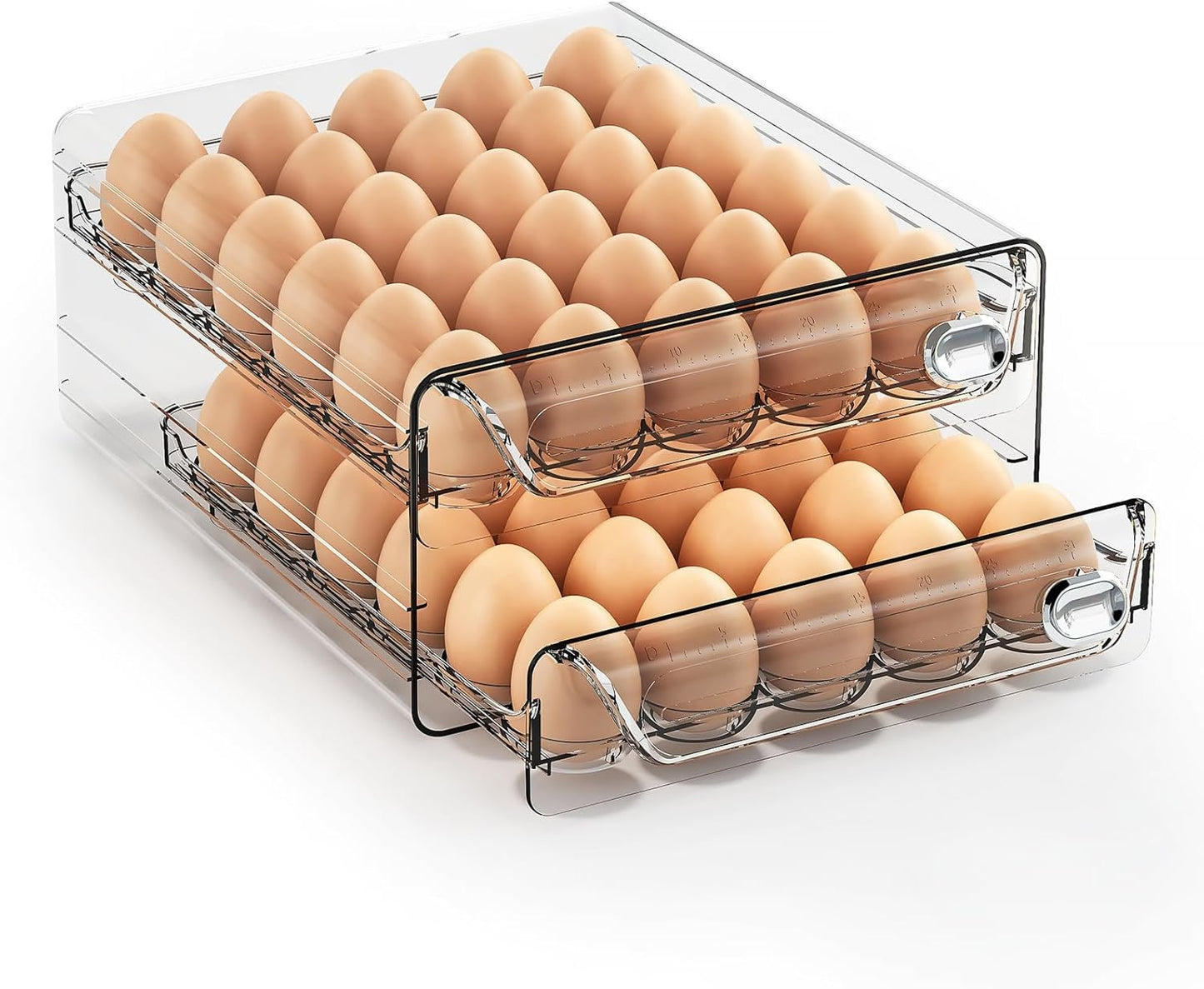 60-Egg Refrigerator Organizer with Pull-Out Drawers