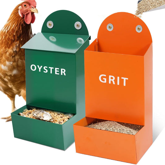 Chicken Grit & Oyster Shell Feeder – 2-Pack