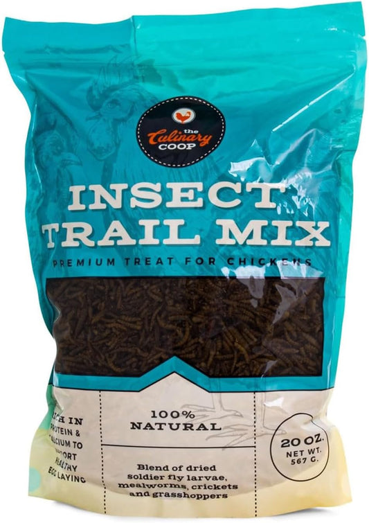 Culinary Coop Premium Chicken Treats, Dried Insect Trail Mix, 20 Oz