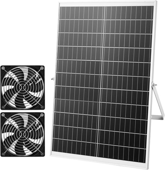 30W Solar Chicken Coop Ventilation Fan Kit – Dual High-Speed Fans