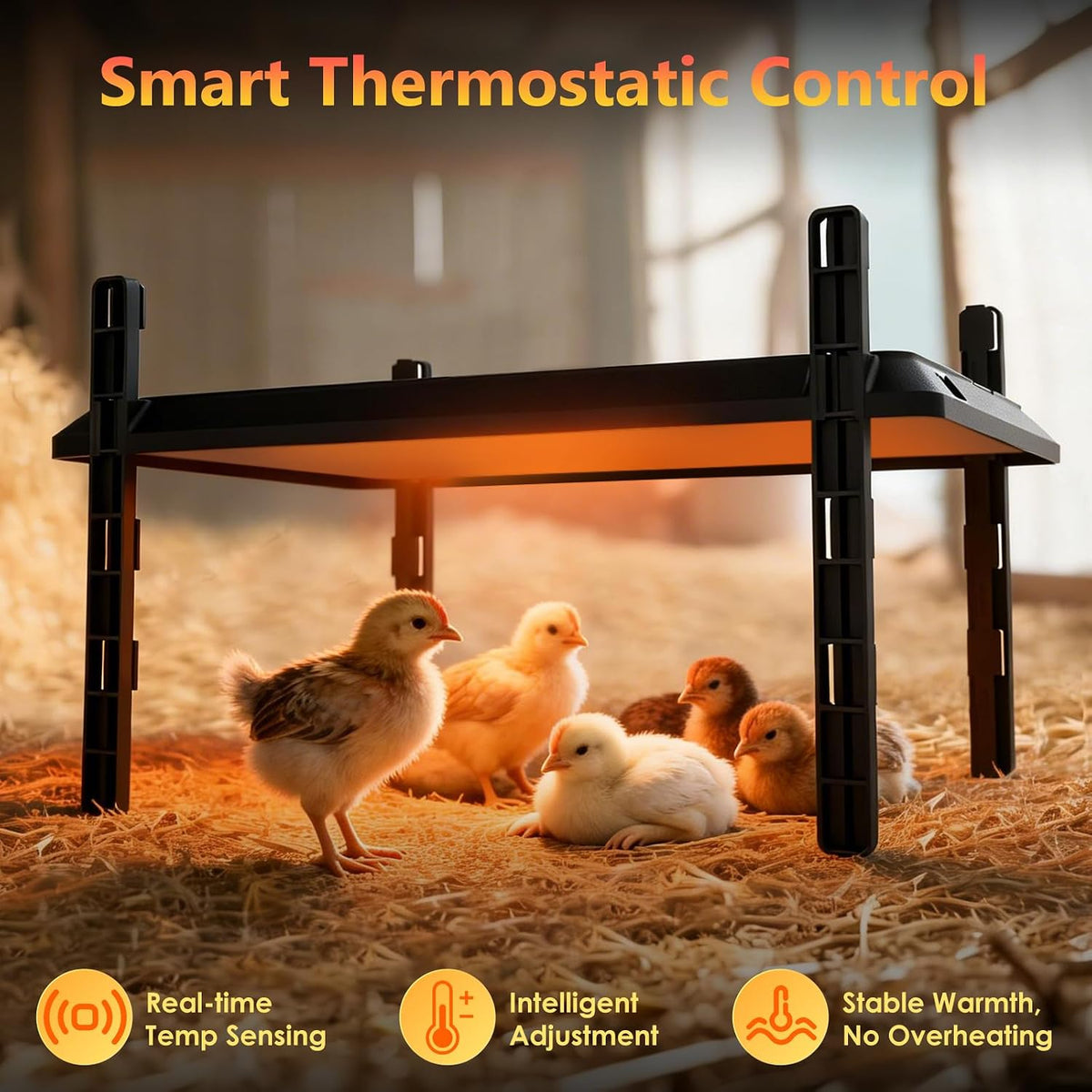 75W chick brooder plate with timer and adjustable heat