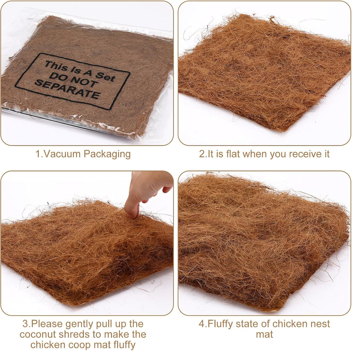 Coconut coir chicken nesting pad