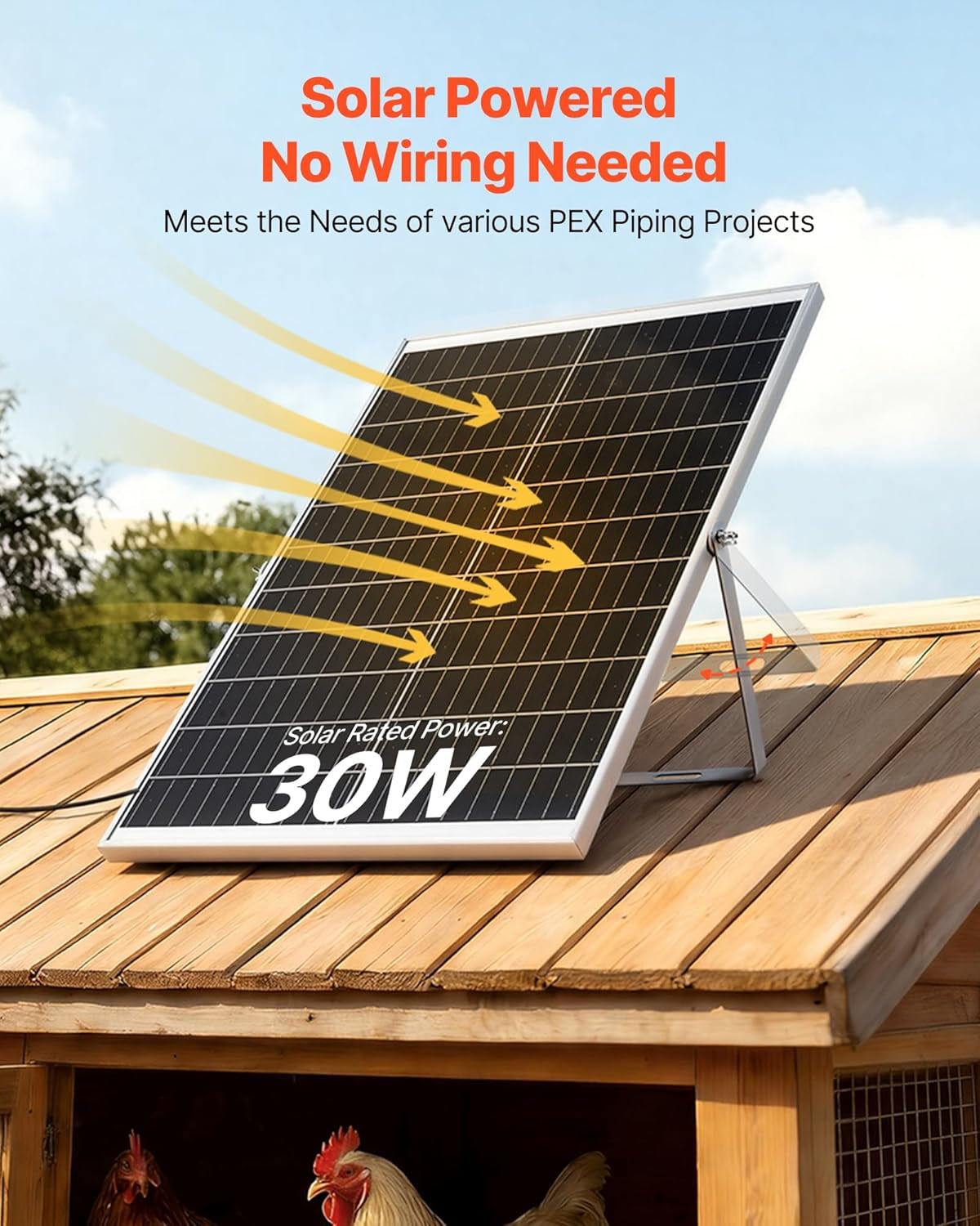 30W Solar Chicken Coop Ventilation Fan Kit – Dual High-Speed Fans