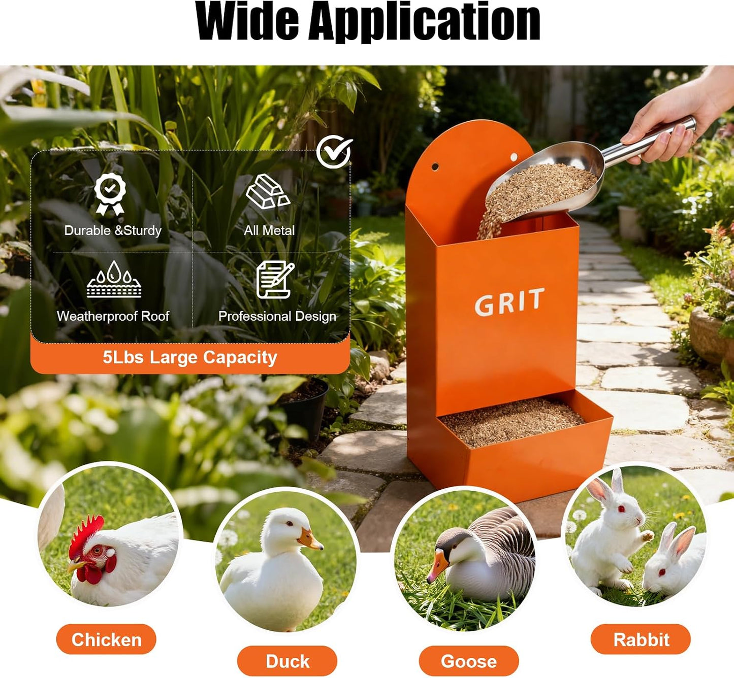 2-Pack Chicken Grit & Oyster Shell Feeder