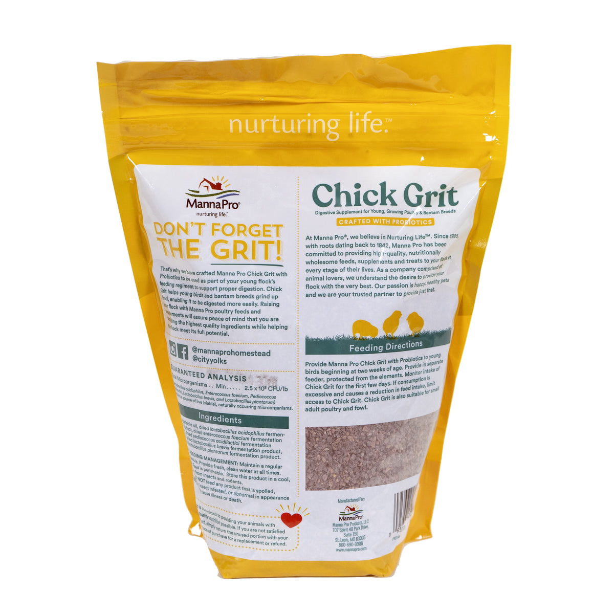 Manna Pro chick grit with probiotics, 5-pound bag