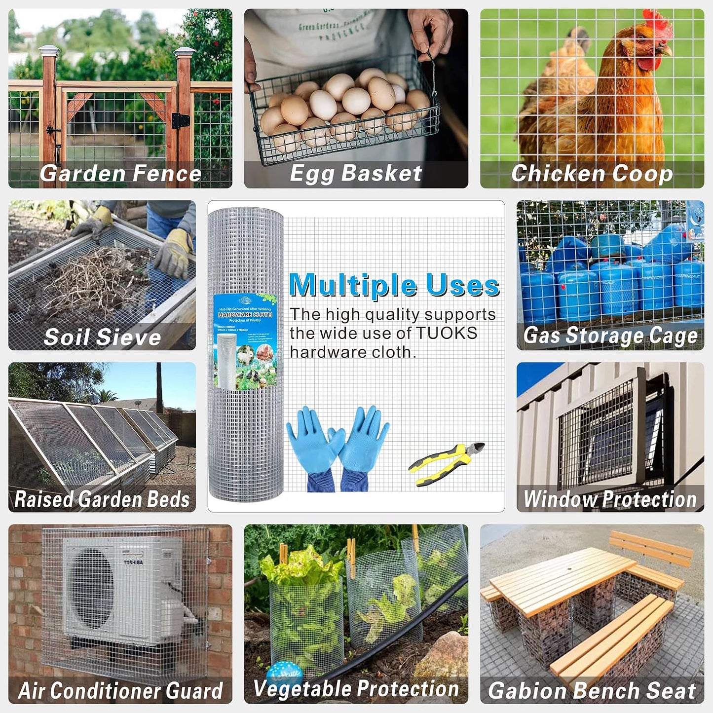 Hot-Dip Galvanized 1/2In Hardware Cloth 24X25Ft 19G Chicken Wire | Chinken Fencing Coop
