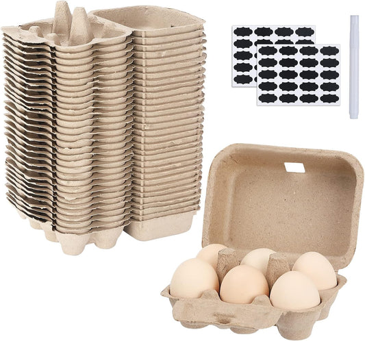 36-Pack Paper Egg Cartons – 6-Egg Size