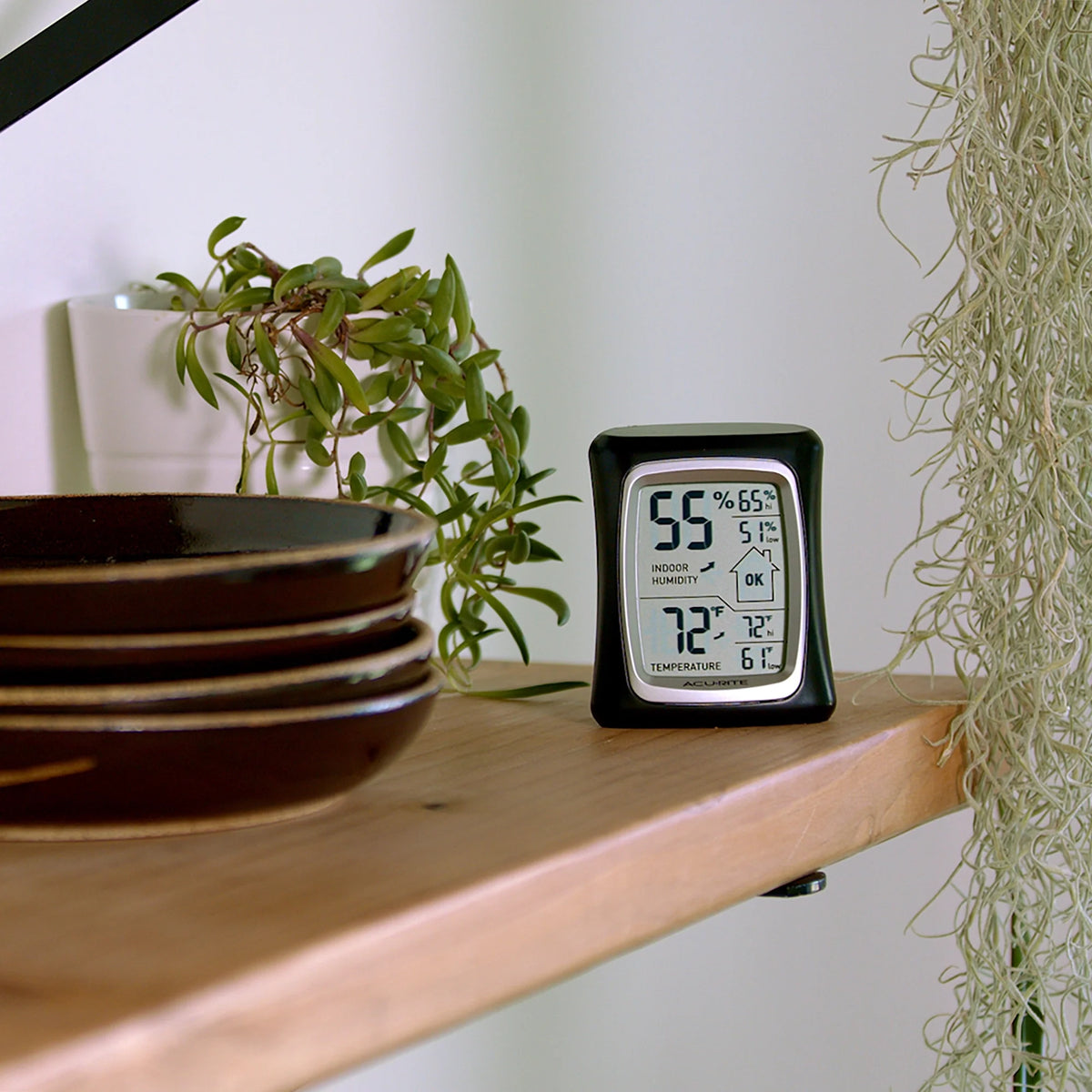 AcuRite digital thermometer and hygrometer for monitoring chicken coop temperature and humidity