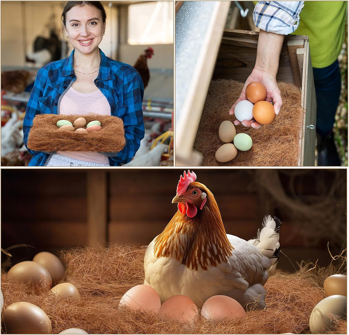 Coconut coir chicken nesting pad