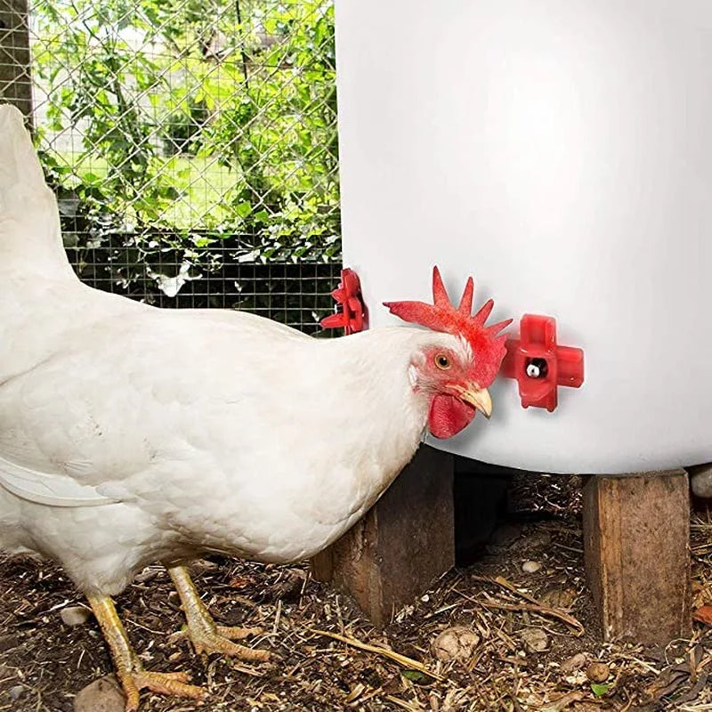 20-Pack Horizontal Chicken Watering Nipples – DIY Poultry Waterer Kit