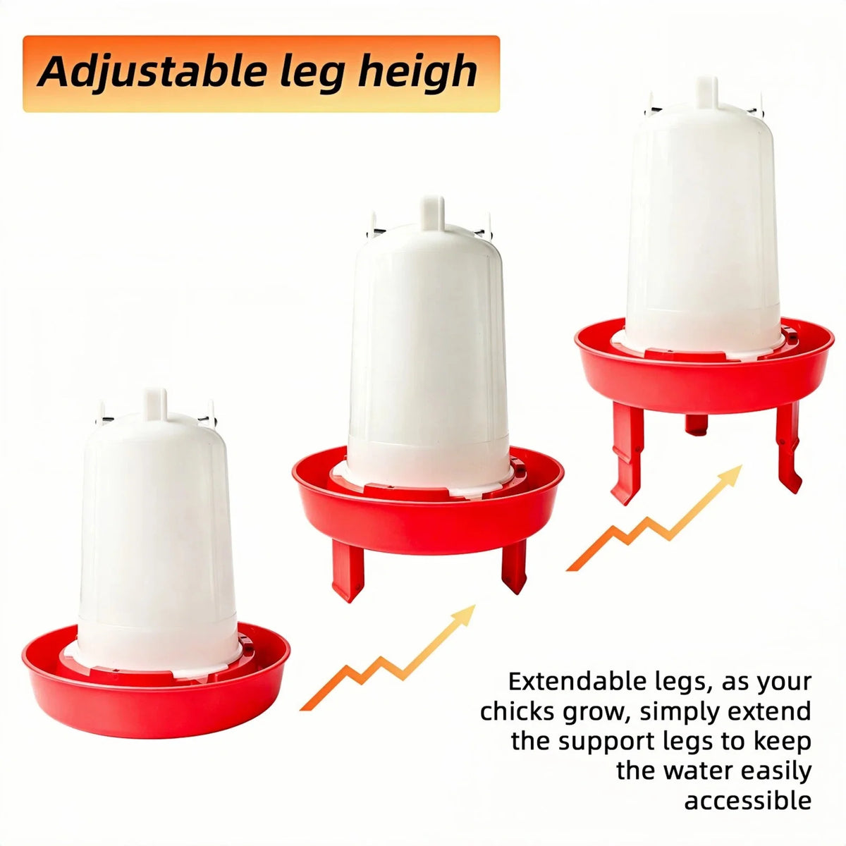 Adjustable Chick Feeder & Waterer Set – 2-Piece Brooder Kit
