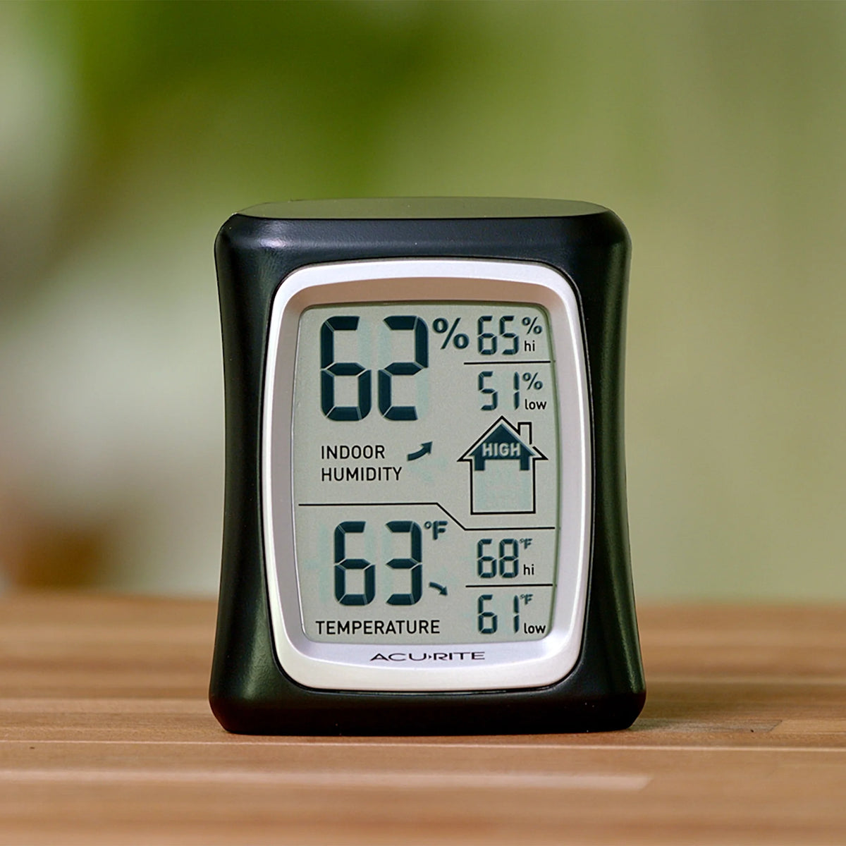 AcuRite digital thermometer and hygrometer for monitoring chicken coop temperature and humidity
