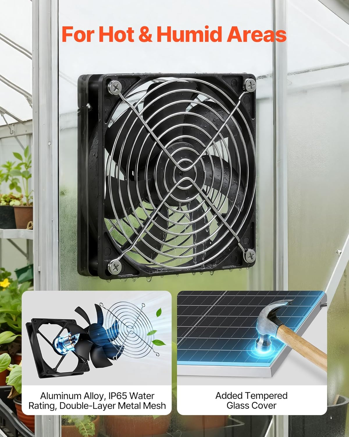 30W Solar Chicken Coop Ventilation Fan Kit – Dual High-Speed Fans